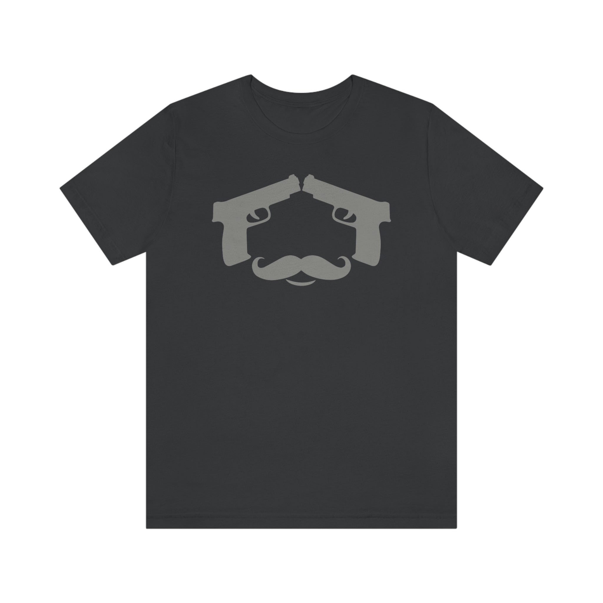 Guns Up & In - Mustache (Dark)