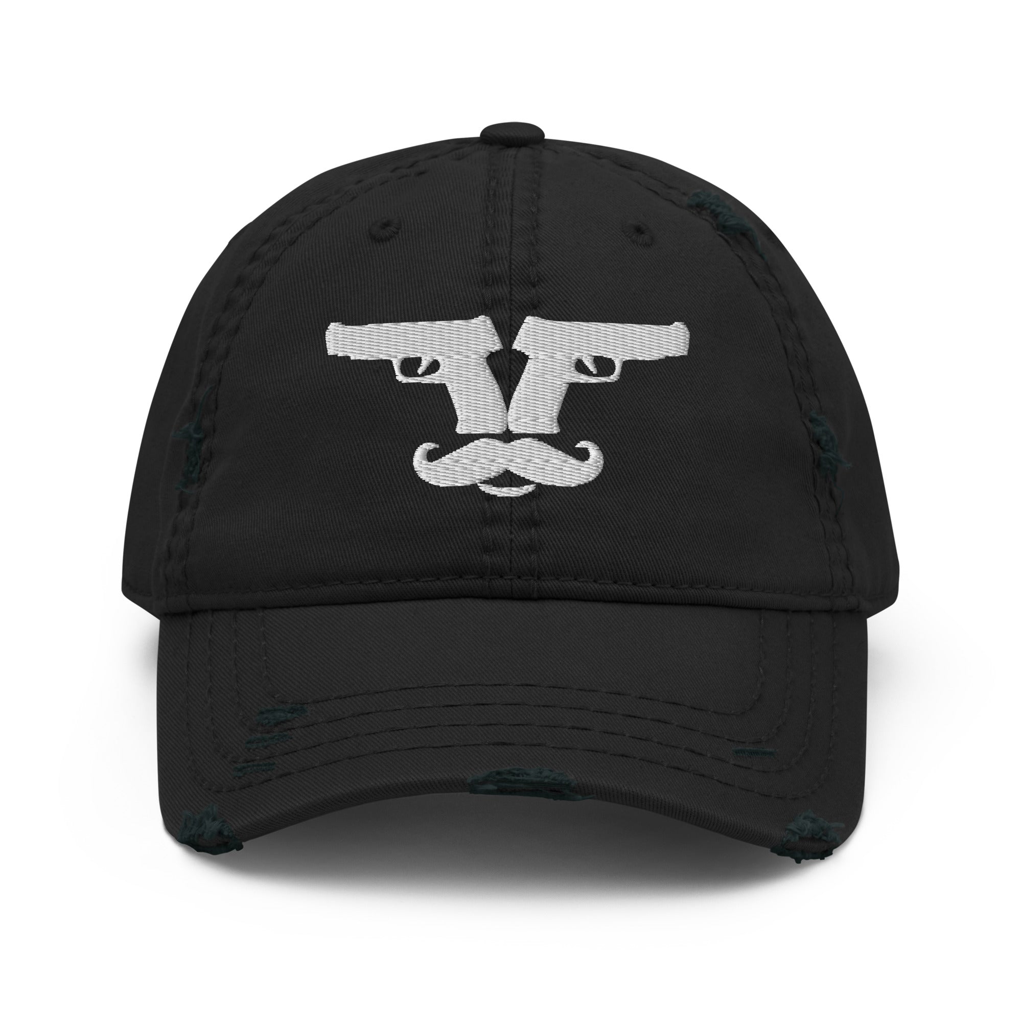 Guns Out Distressed  Dad Hat