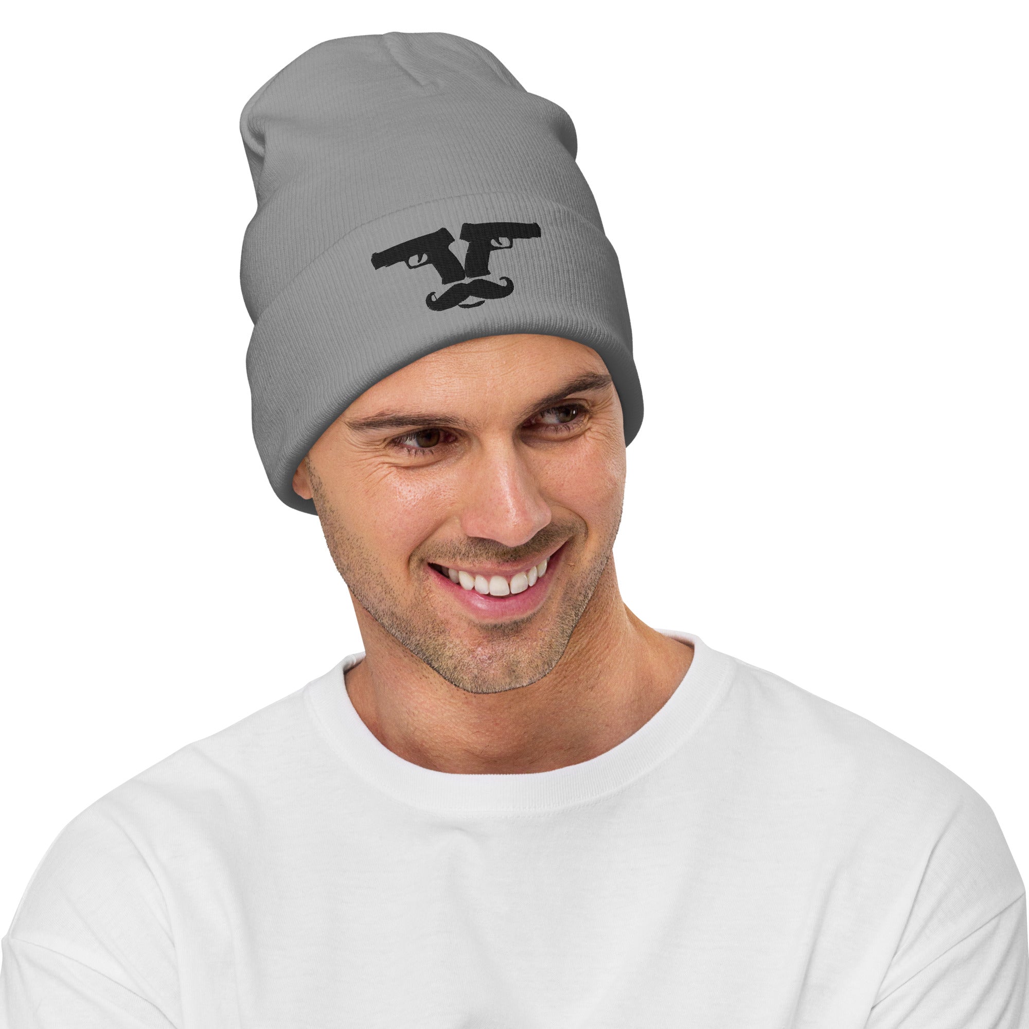 Guns Out - Embroidered Beanie (light)