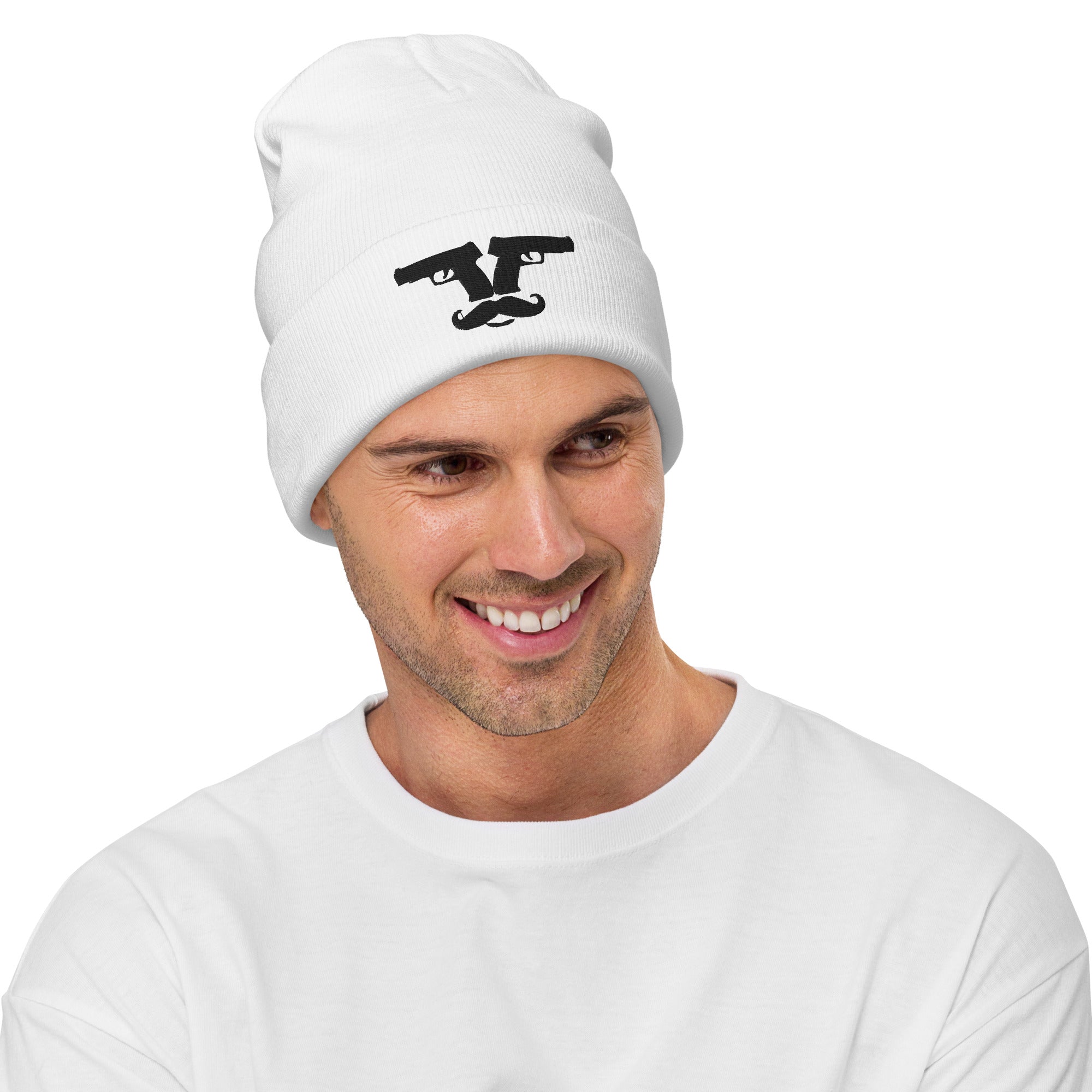 Guns Out - Embroidered Beanie (light)